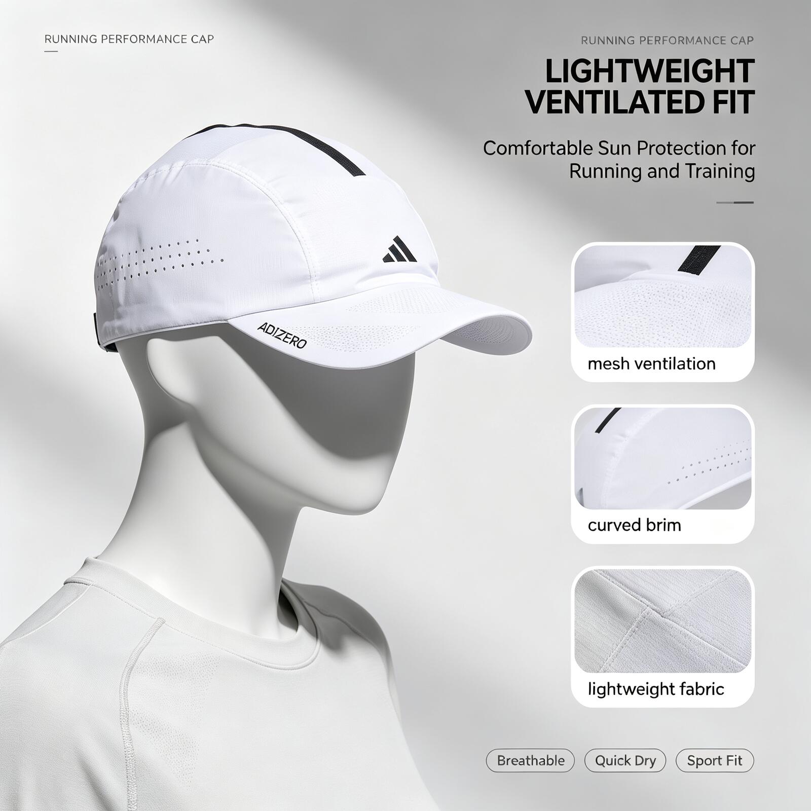 Cappellino da Corsa Bianco Adi - Running Cap Lightweight recensione e prezzo