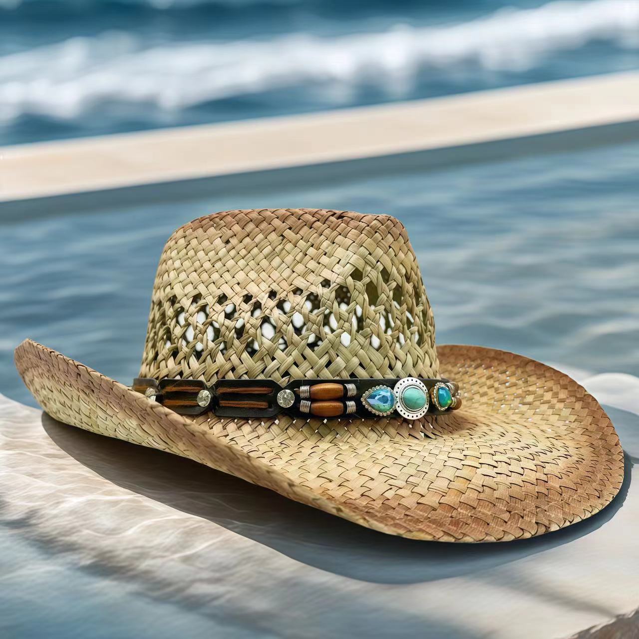 Cappello da Cowboy con Strass, - Cowboy Hat Straw recensione e prezzo
